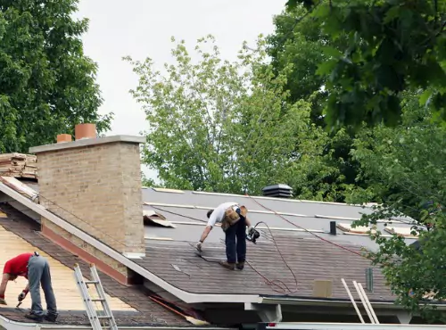 What are the different roof types? A roofing job is seen. Popejoy Roofing installs roofs.